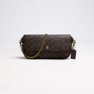 Coach Brook Flap Chain Bag In Signature Canvas Maple