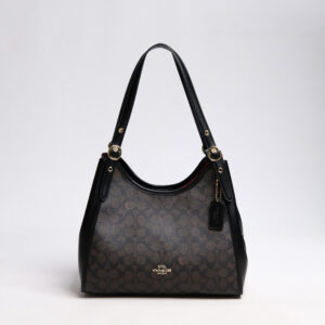 Coach Erin Shoulder Bag In Signature Canvas Walnut Black